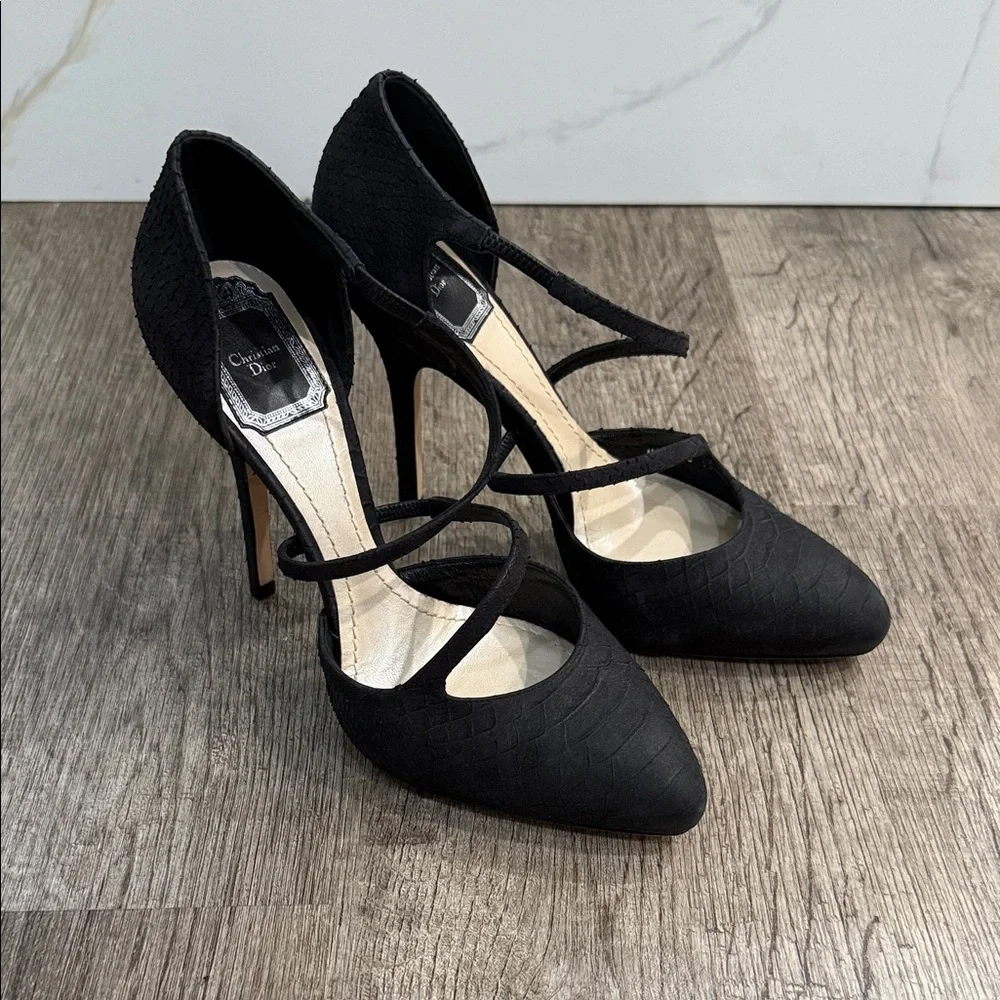 Dior Black Strappy Heels - Picture 3 of 9